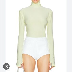 Yellow Long Sleeve Turtleneck Top